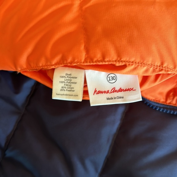 Hanna Andersson reversible down vest size 130 (8) - Picture 5 of 6